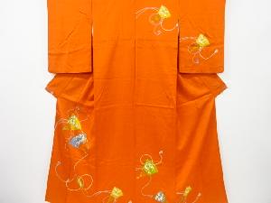 リサイクル　扇面に花模様訪問着